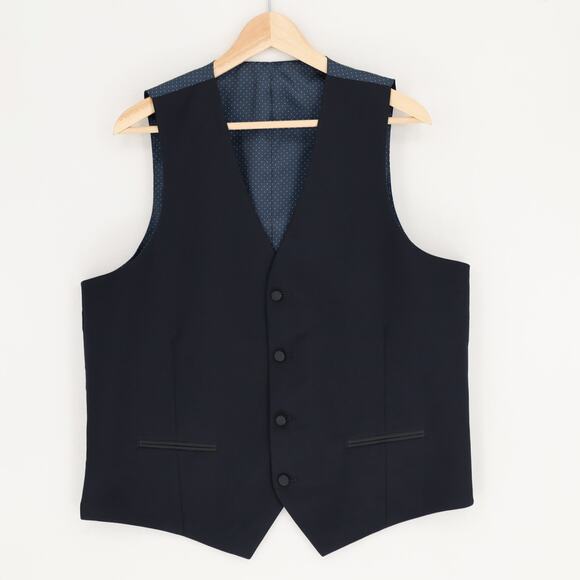 Alfani Men's Black Stretch Classic Evening Formal Slim-Fit Suit Vest Size L - Picture 2 of 5